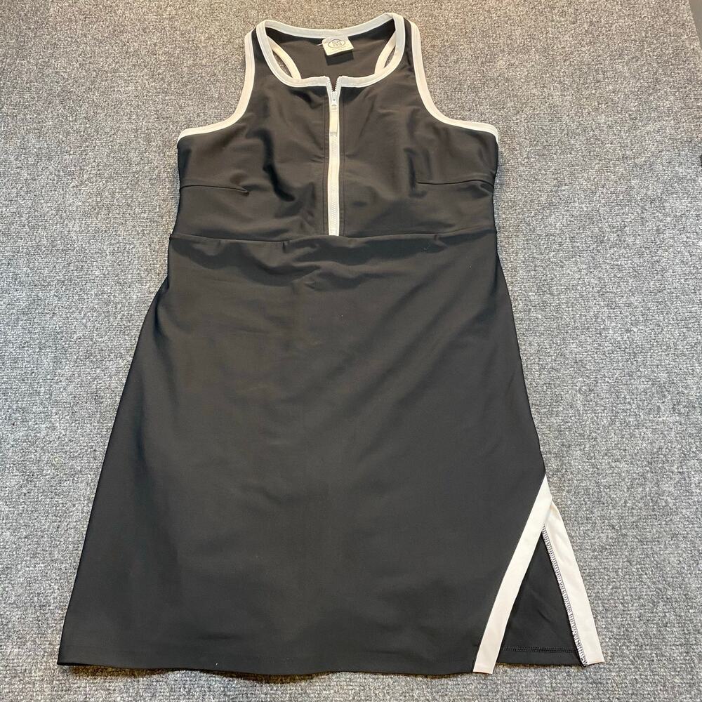 Sage Womens 2XL XXL Black A Line Mini Tennis Active Athletic Dress With Shorts